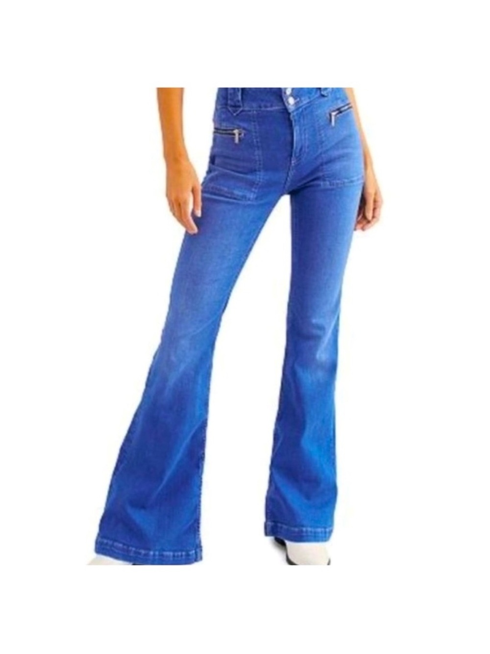 We The Free Women’s High-Waist Stretch Flared Jeans - Blue
